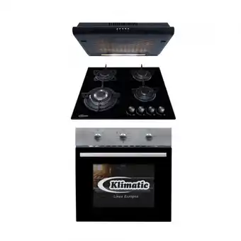 Tottus Cocina empotrable 60 negra nina 60 + campana lineal 60 negra iwh101ne/m+ horno empotrable a gas lubeck bc oferta