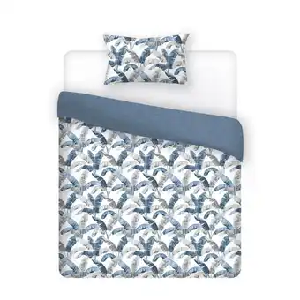 Tottus Cubrecama estampado 1.5 pz palm azu oferta