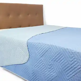 Tottus Edredon heatpress 2 pz azul oferta