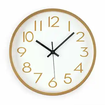 Tottus Reloj pared basico dorado oferta