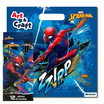 Tottus Art y craft a4 + colores spiderman oferta