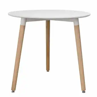 Tottus Mesa de comedor round blanca 4 personas oferta