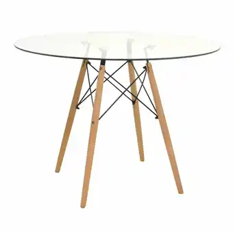 Tottus Mesa de comedor eames vidrio 4 personas oferta
