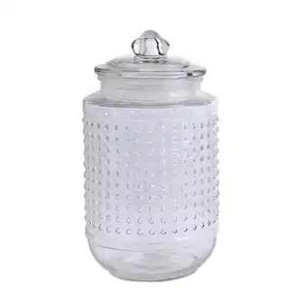 Tottus Canister vidrio repujado chico oferta