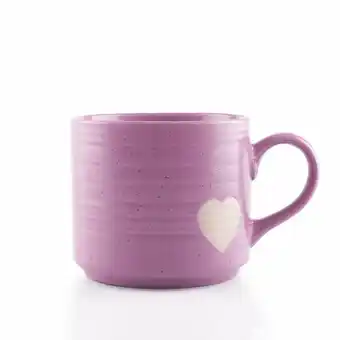Tottus Mug corazon rosado 500ml oferta