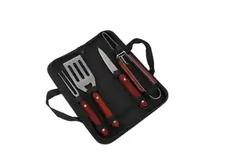Tottus Set de 4 piezas con mango de madera y bolso oxford oferta