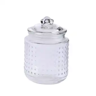 Tottus Canister vidrio repujado grande oferta