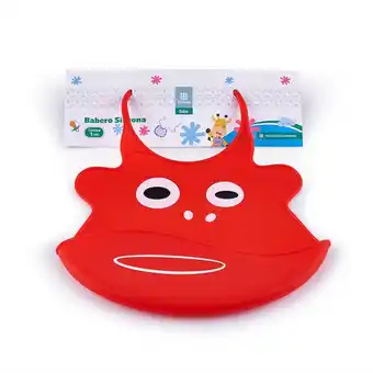 Tottus Babero silicona rojo oferta