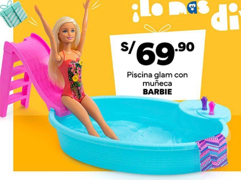 Barbie piscina best sale glam con muñeca