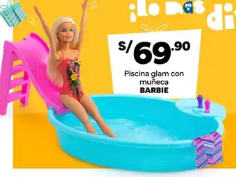 Plaza Vea BARBIE Piscina glam con muñeca oferta