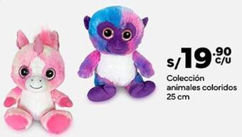 Plaza Vea Colección animales coloridos 25 cm oferta