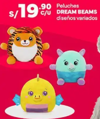 Plaza Vea Peluches DREAM BEAMS diseños variados oferta