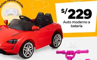 Plaza Vea Auto moderno a batería oferta