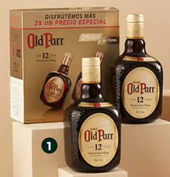 Plaza Vea Whisky OLD PARR 12 años pk x 2 btx 750 ml oferta