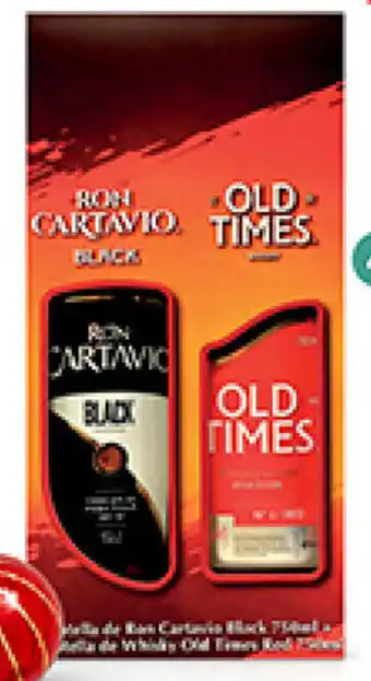 Plaza Vea Pack Ron CARTAVIO Black+Whisky OLD TIMES Red btx 750 ml oferta