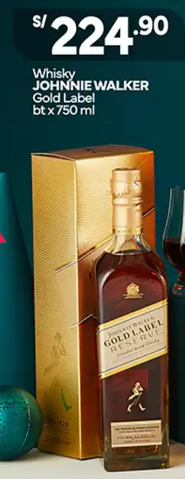 Plaza Vea Whisky JOHNNIE WALKER Gold Label btx 750 ml oferta