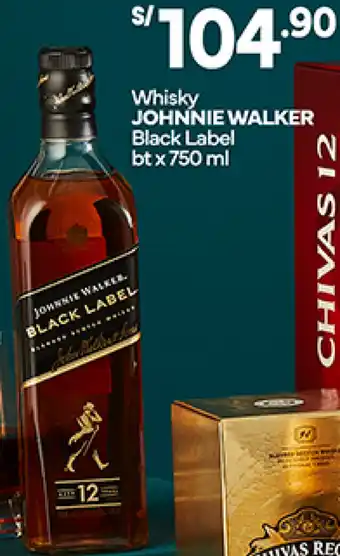 Plaza Vea Whisky JOHNNIE WALKER Black Label btx 750 ml oferta