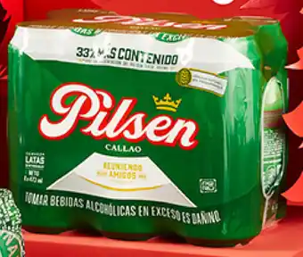 Plaza Vea Cerveza PILSEN pk x 6 lax 473 ml oferta