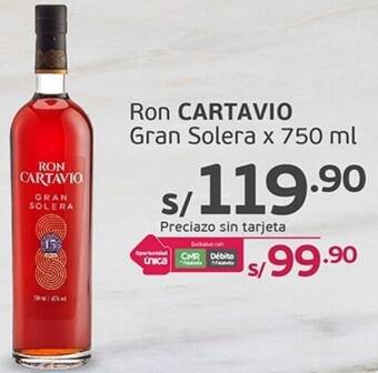 Tottus Ron CARTAVIO Gran Solera x 750 ml oferta