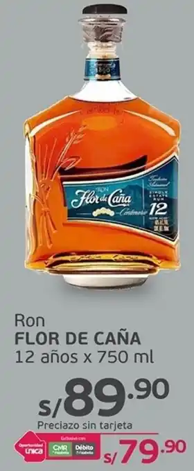 Tottus Ron FLOR DE CAÑA 12 años x 750 ml oferta