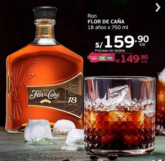 Tottus Ron FLOR DE CAÑA 18 años x 750 ml oferta