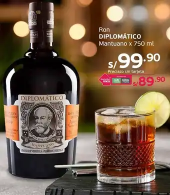 Tottus Ron DIPLOMÁTICO Mantuano x 750 ml oferta