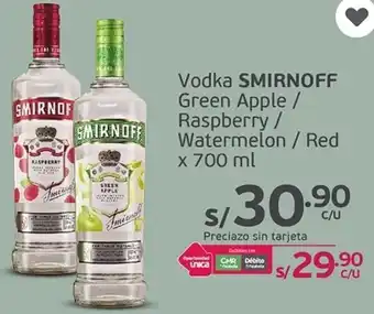Tottus Vodka SMIRNOFF Green Apple / Raspberry / Watermelon / Red x 700 ml oferta
