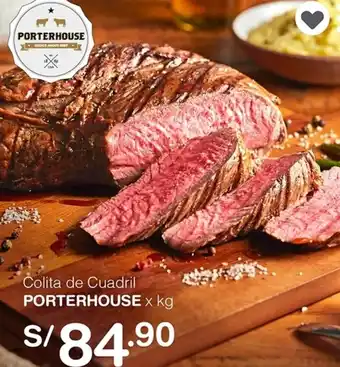 Tottus Colita de Cuadril PORTERHOUSE x kg oferta