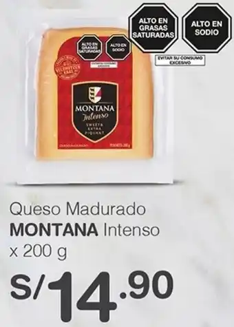 Tottus Queso Madurado MONTANA Intenso x 200 g oferta