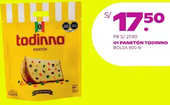 Tambo PANETÓN TODINNO BOLSA 900 G oferta