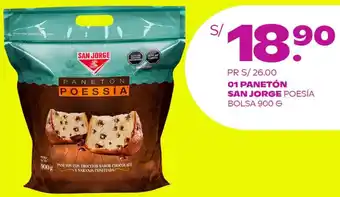 Tambo PANETÓN SAN JORGE POESÍA BOLSA 900 G oferta