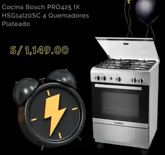 Metro BOSCH Cocina Bosch PRO425 IX 4 Quemadores Plateado oferta