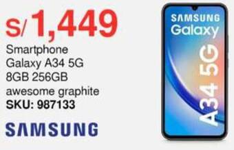 Metro SAMSUNG Smartphone Galaxy A34 5G 8GB 256GB awesome graphite oferta