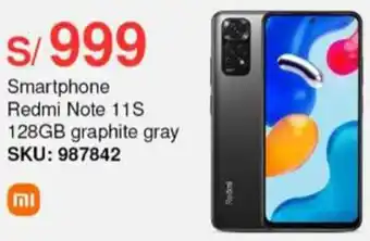 Metro Smartphone Redmi Note 11S 128GB graphite gray oferta