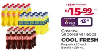Vega Gaseosa Sabores variados COOL FRESH Paquete x 20 und. Botella x 350 ml. oferta