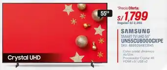Carsa SAMSUNG SMART TV UHD 55" UN55CU8000GXPE oferta