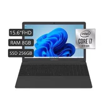 Tiendas EFE Laptop advance 15.6 intel core i7 256gb ssd 8gb ps7085 negro oferta