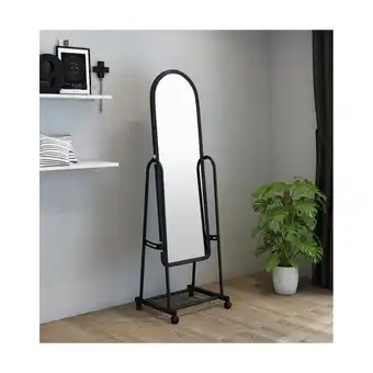 Tiendas EFE Espejo zapatero gretail con ruedas 160cm x 44cm oferta