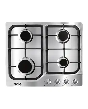 Tiendas EFE Cocina empotrable inoxidable sole 4 hornillas 59cm 3120solco035 oferta