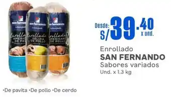 Makro Enrollado SAN FERNANDO Sabores variados Und. x 1.3kg oferta