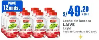 Makro Leche sin lactosa LAIVE Light Pack de 12 unds. x 390 g c/u oferta