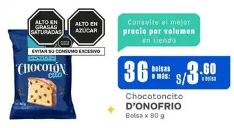 Makro Chocotoncito D'ONOFRIO Bolsa x 80g oferta