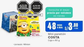 Makro Mini panetón COSTA Caja x 80g oferta