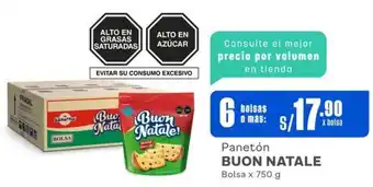 Makro Panetón BUON NATALE Bolsa x 750g oferta