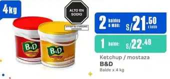 Makro Ketchup / mostaza B&D Balde x 4kg oferta