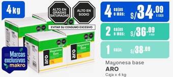 Makro Mayonesa base ARO Caja x 4kg oferta