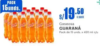 Makro Gaseosa GUARANÁ Pack de 15 unds. x 450 ml c/u oferta