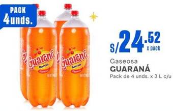 Makro Gaseosa GUARANÁ Pack de 4 unds. x 3 L c/u oferta