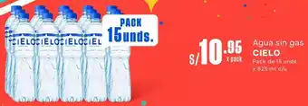 Makro Agua sin gas CIELO x pack Pack de 15 unds. x 625 ml c/u oferta
