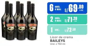 Makro Licor de crema BAILEYS Und. x 750ml oferta